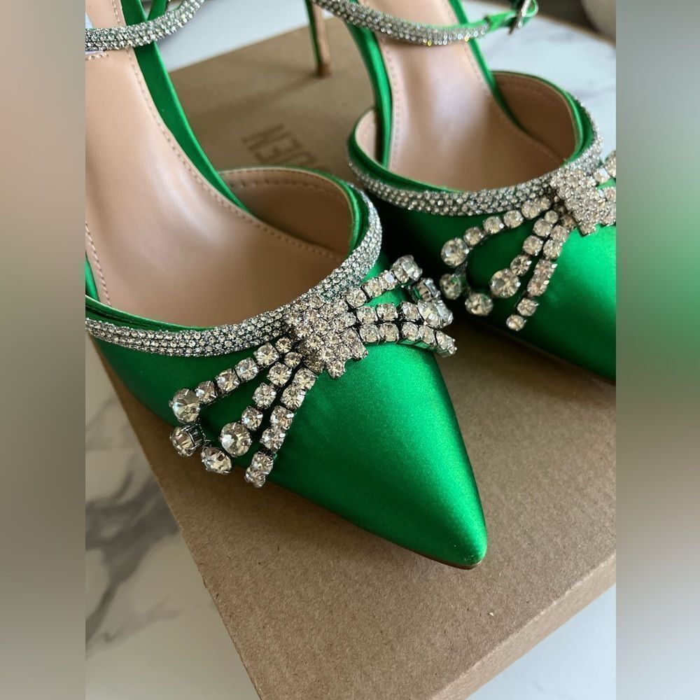 Steve Madden Lakelyn Ankle Strap Sandal, Green, Size 8.5 - Picture 3 of 10